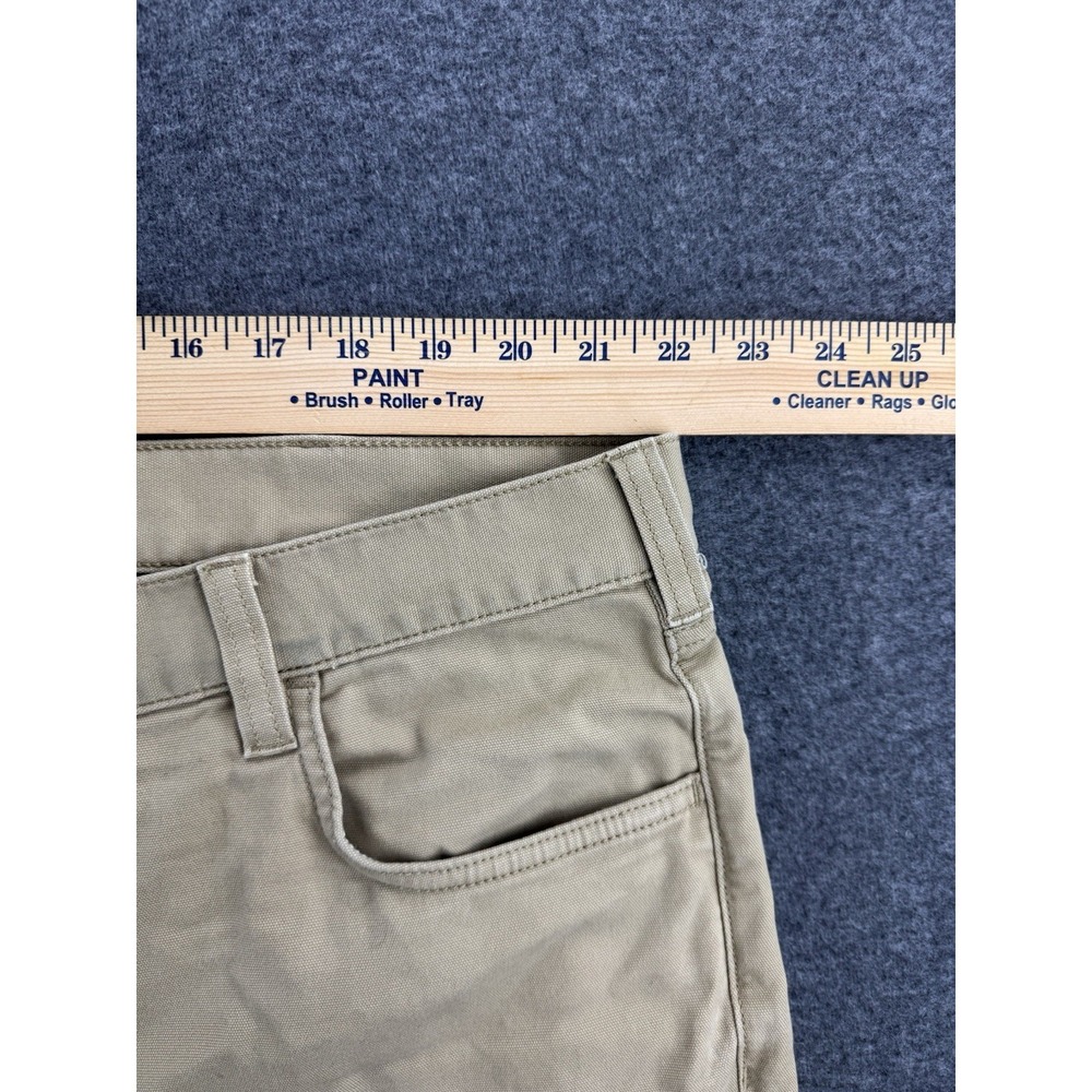 Carhartt Rugged Flex Relaxed Fit Canvas Work Pants Men's Size 44x31 Tan 5-Pocket - Picture 7 of 16